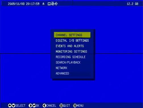 Konfiguracja menu OSD