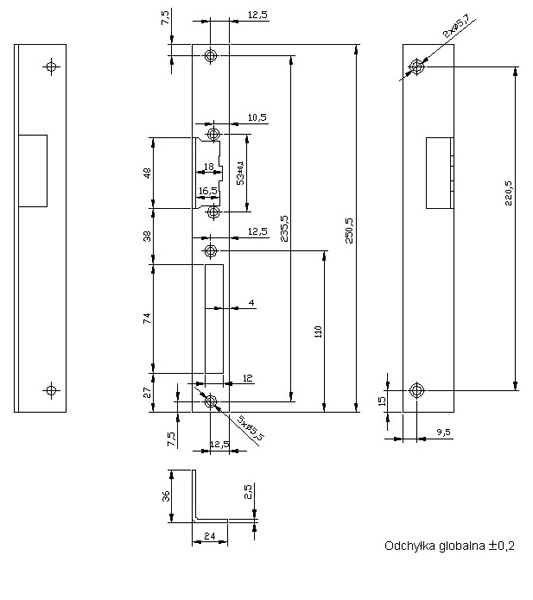 LC-SKP(L)250-M ktowy dugi szyld malowany - Szyldy i kasety do zaczepw