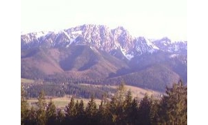 Kamera Zakopane Gubawka, widok na Giewont